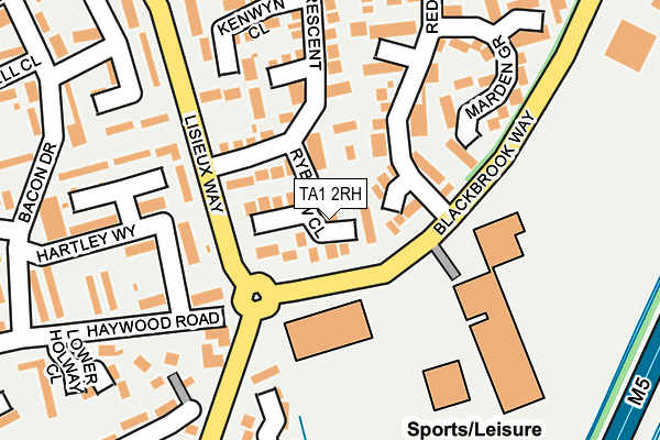 TA1 2RH map - OS OpenMap – Local (Ordnance Survey)