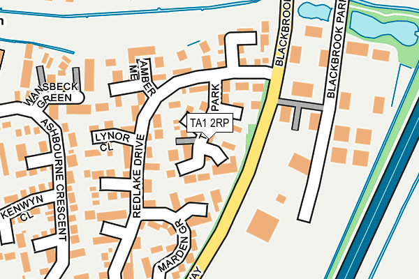 TA1 2RP map - OS OpenMap – Local (Ordnance Survey)