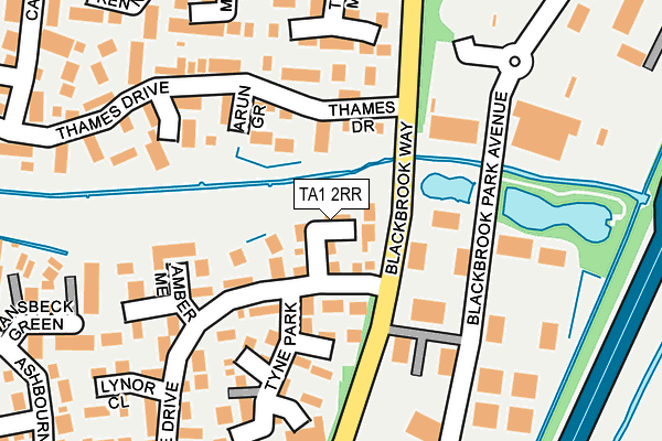 TA1 2RR map - OS OpenMap – Local (Ordnance Survey)