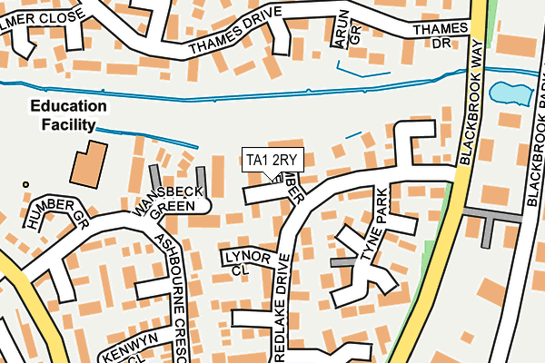 TA1 2RY map - OS OpenMap – Local (Ordnance Survey)