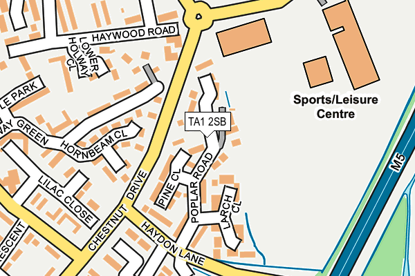 TA1 2SB map - OS OpenMap – Local (Ordnance Survey)