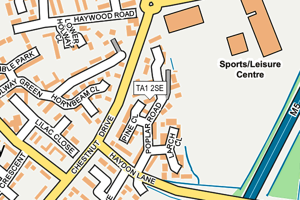 TA1 2SE map - OS OpenMap – Local (Ordnance Survey)