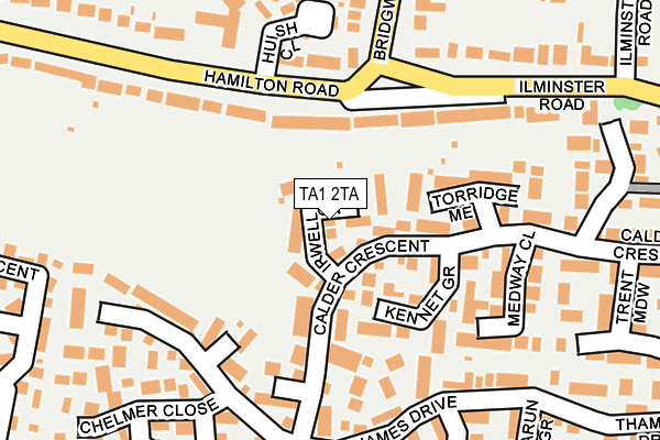 TA1 2TA map - OS OpenMap – Local (Ordnance Survey)