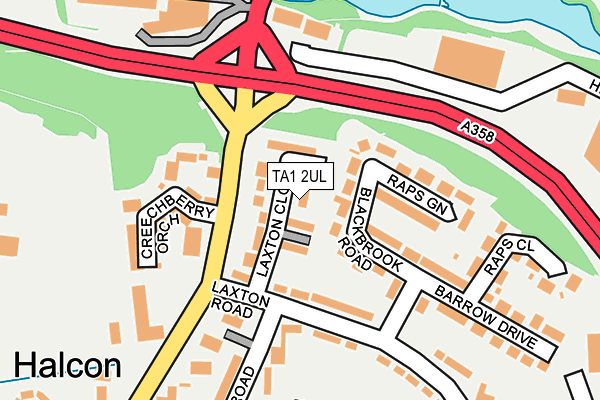 TA1 2UL map - OS OpenMap – Local (Ordnance Survey)