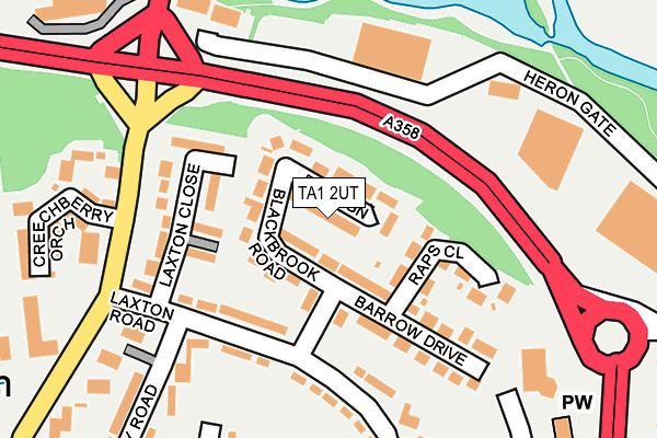 TA1 2UT map - OS OpenMap – Local (Ordnance Survey)