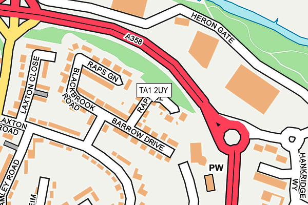 TA1 2UY map - OS OpenMap – Local (Ordnance Survey)