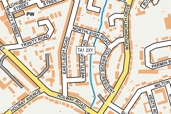 TA1 2XY map - OS OpenMap – Local (Ordnance Survey)