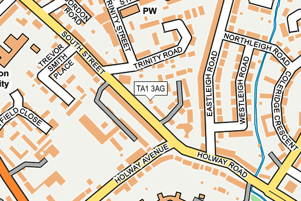 TA1 3AG map - OS OpenMap – Local (Ordnance Survey)