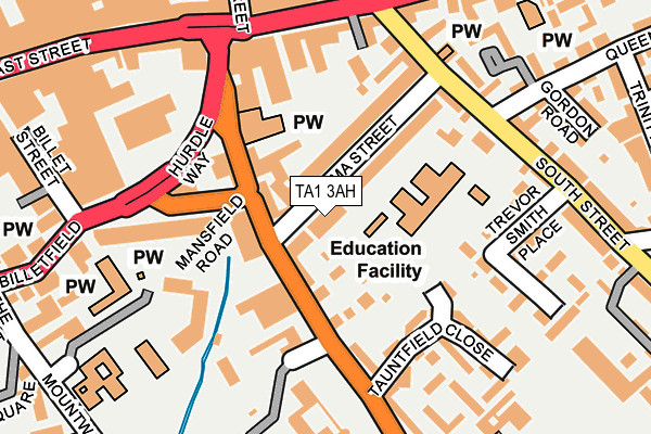 TA1 3AH map - OS OpenMap – Local (Ordnance Survey)