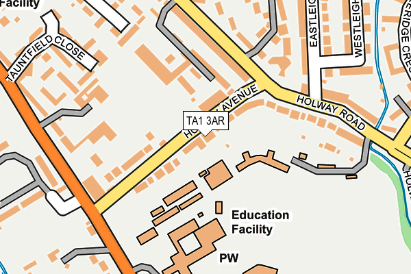 TA1 3AR map - OS OpenMap – Local (Ordnance Survey)