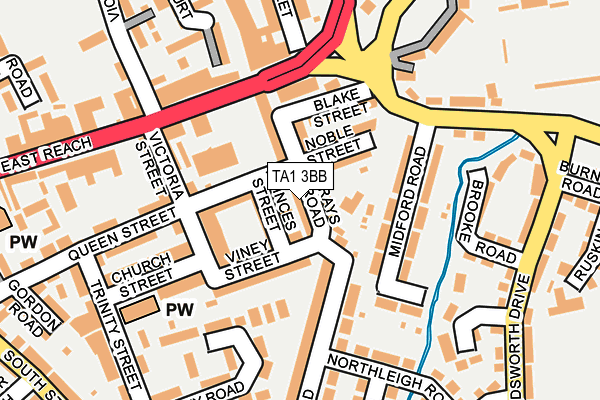 TA1 3BB map - OS OpenMap – Local (Ordnance Survey)