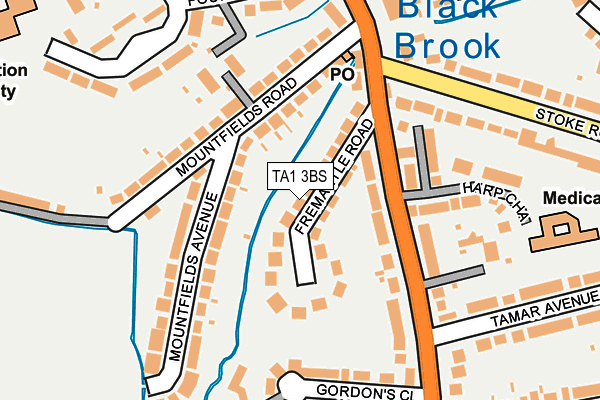 TA1 3BS map - OS OpenMap – Local (Ordnance Survey)