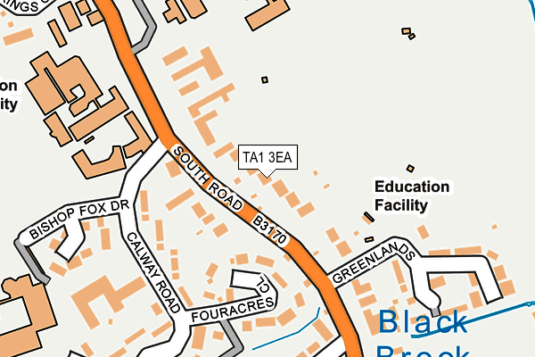 TA1 3EA map - OS OpenMap – Local (Ordnance Survey)