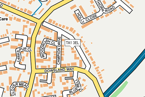 TA1 3EL map - OS OpenMap – Local (Ordnance Survey)