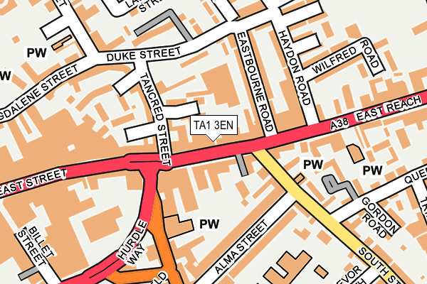 TA1 3EN map - OS OpenMap – Local (Ordnance Survey)