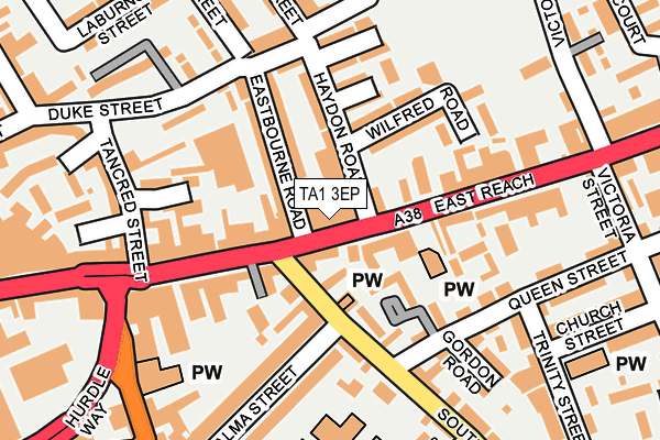 TA1 3EP map - OS OpenMap – Local (Ordnance Survey)