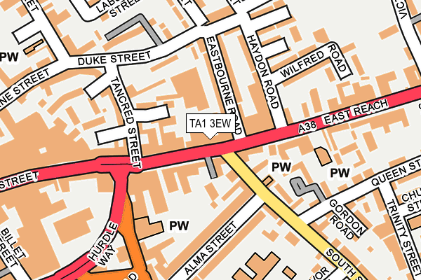 TA1 3EW map - OS OpenMap – Local (Ordnance Survey)