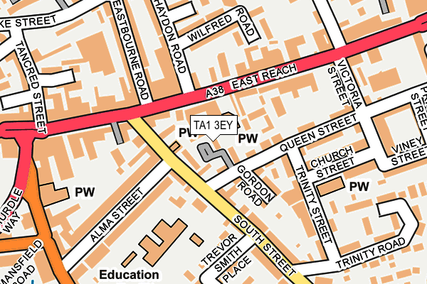 TA1 3EY map - OS OpenMap – Local (Ordnance Survey)