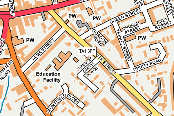 TA1 3FF map - OS OpenMap – Local (Ordnance Survey)