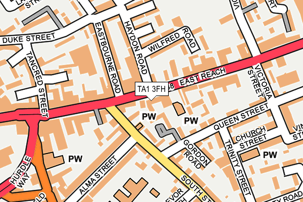 TA1 3FH map - OS OpenMap – Local (Ordnance Survey)