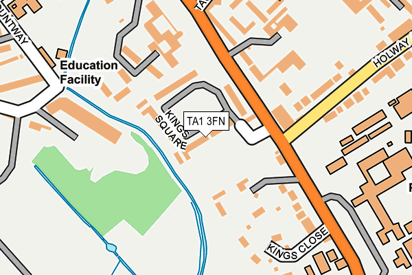 TA1 3FN map - OS OpenMap – Local (Ordnance Survey)