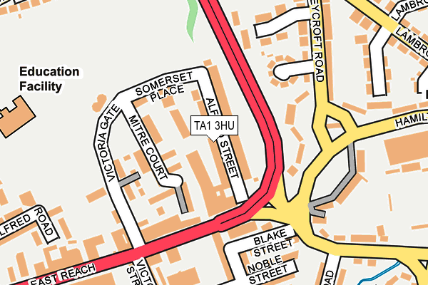 TA1 3HU map - OS OpenMap – Local (Ordnance Survey)