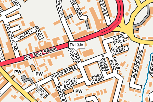 TA1 3JA map - OS OpenMap – Local (Ordnance Survey)