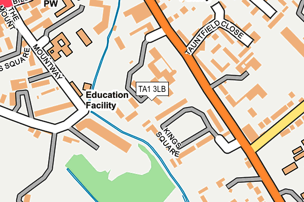 TA1 3LB map - OS OpenMap – Local (Ordnance Survey)