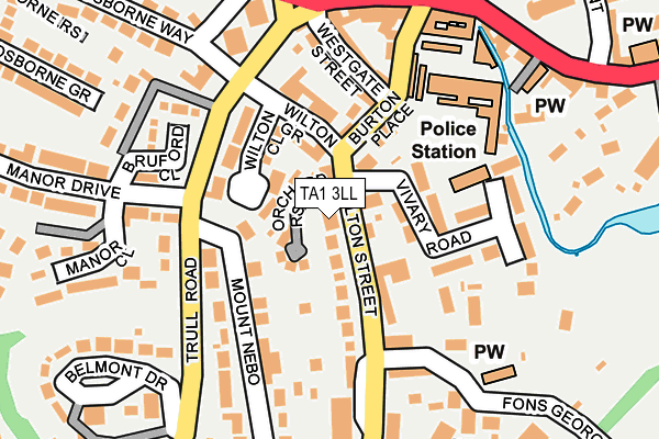 TA1 3LL map - OS OpenMap – Local (Ordnance Survey)
