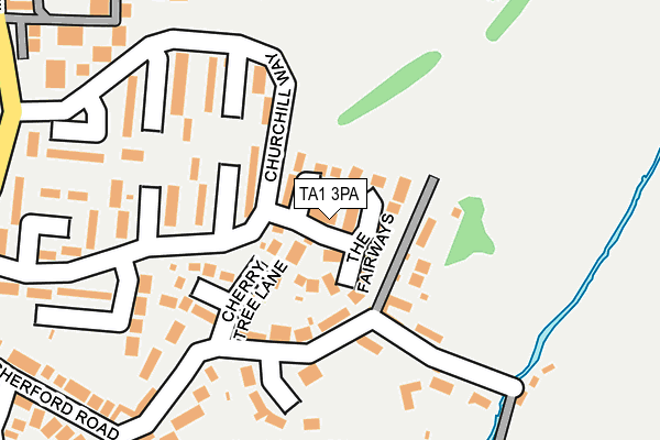 TA1 3PA map - OS OpenMap – Local (Ordnance Survey)