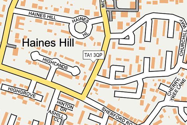 TA1 3QP map - OS OpenMap – Local (Ordnance Survey)