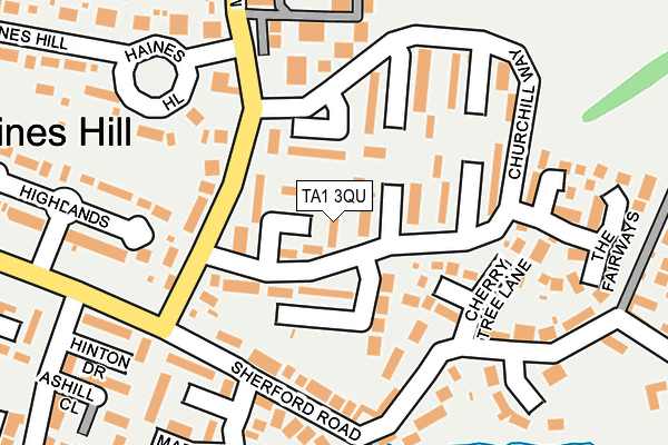 TA1 3QU map - OS OpenMap – Local (Ordnance Survey)