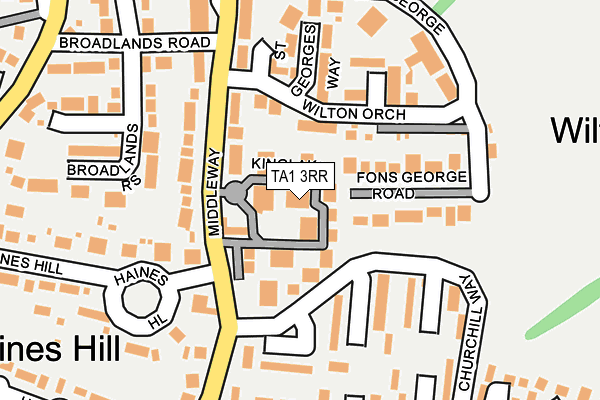 TA1 3RR map - OS OpenMap – Local (Ordnance Survey)