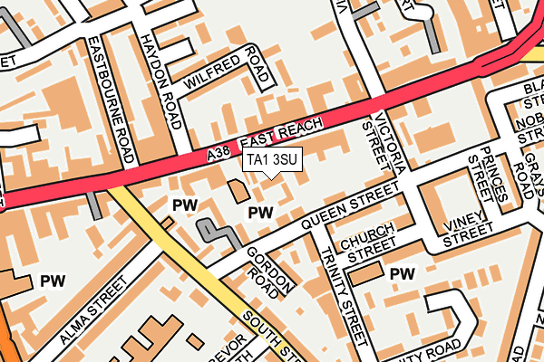 TA1 3SU map - OS OpenMap – Local (Ordnance Survey)