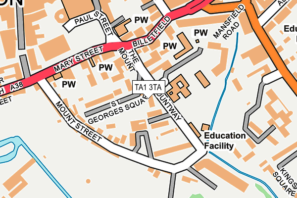 TA1 3TA map - OS OpenMap – Local (Ordnance Survey)