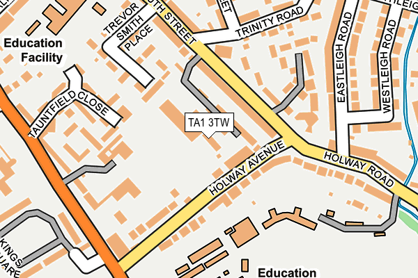 TA1 3TW map - OS OpenMap – Local (Ordnance Survey)