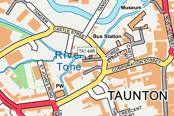 TA1 4AR map - OS OpenMap – Local (Ordnance Survey)