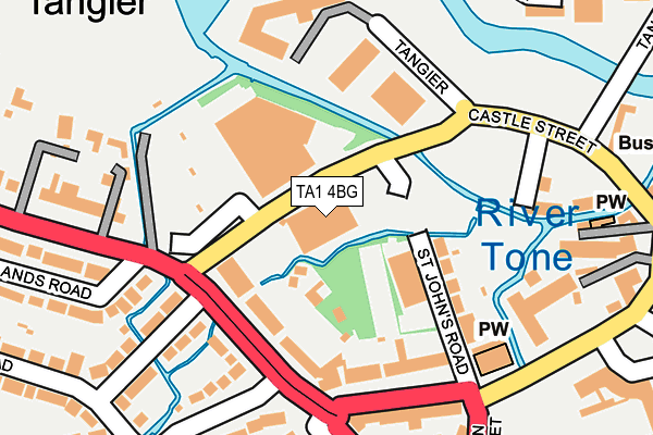 TA1 4BG map - OS OpenMap – Local (Ordnance Survey)