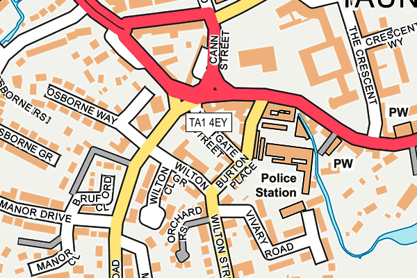 TA1 4EY map - OS OpenMap – Local (Ordnance Survey)
