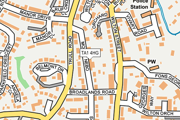 TA1 4HG map - OS OpenMap – Local (Ordnance Survey)