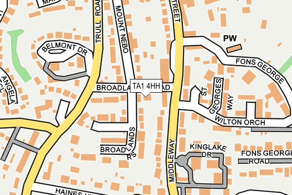 TA1 4HH map - OS OpenMap – Local (Ordnance Survey)