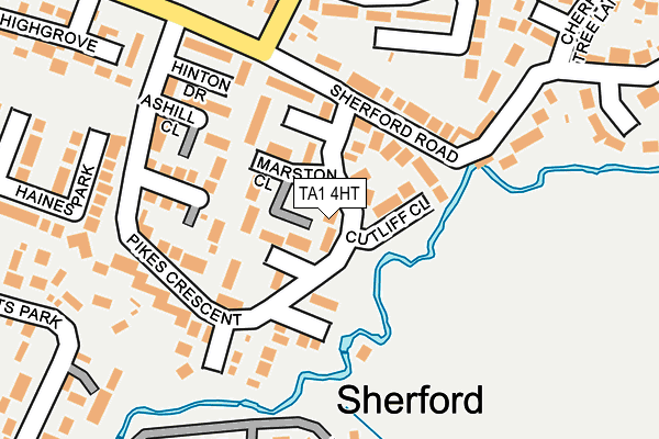 TA1 4HT map - OS OpenMap – Local (Ordnance Survey)