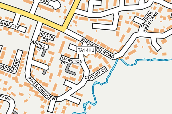 TA1 4HU map - OS OpenMap – Local (Ordnance Survey)