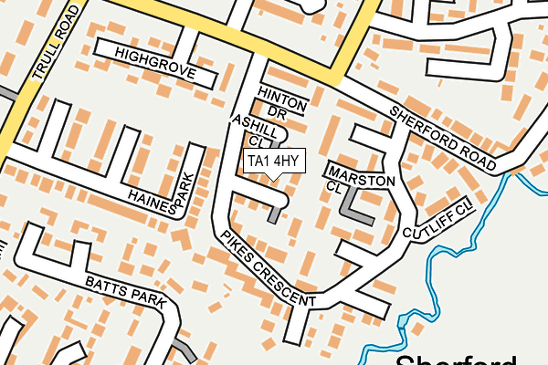 TA1 4HY map - OS OpenMap – Local (Ordnance Survey)