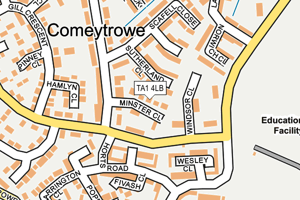 TA1 4LB map - OS OpenMap – Local (Ordnance Survey)