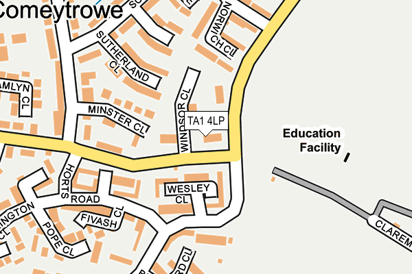 TA1 4LP map - OS OpenMap – Local (Ordnance Survey)