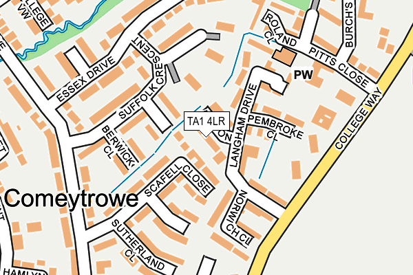 TA1 4LR map - OS OpenMap – Local (Ordnance Survey)