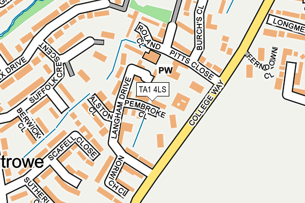 TA1 4LS map - OS OpenMap – Local (Ordnance Survey)