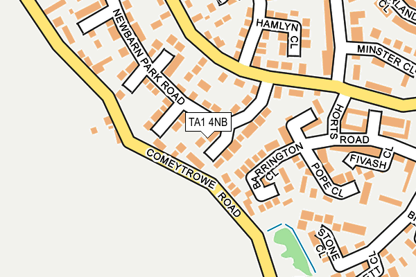 TA1 4NB map - OS OpenMap – Local (Ordnance Survey)