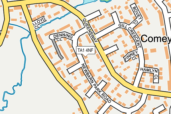 TA1 4NF map - OS OpenMap – Local (Ordnance Survey)